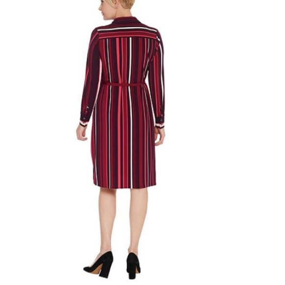 Susan Graver Liquid Knit Button-Front Shirt Dress - Picture 2 of 3